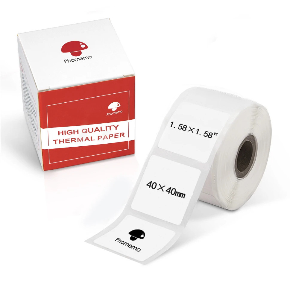 Phomemo M110 Label Printer Paper Square Self-adhesive Label For M110/m110s/m120/m200 Label Printer