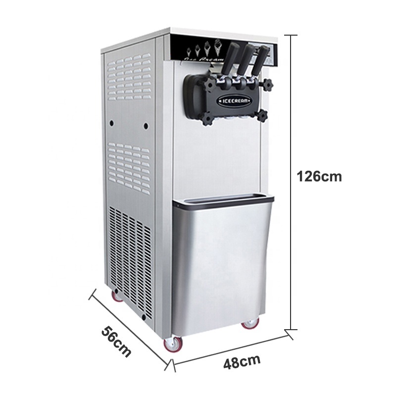 3 Flavors Professional Commercial Ice Cream Maker Manufacturer Soft Serve Frozen Yogurt Machine Ice Cream Machine