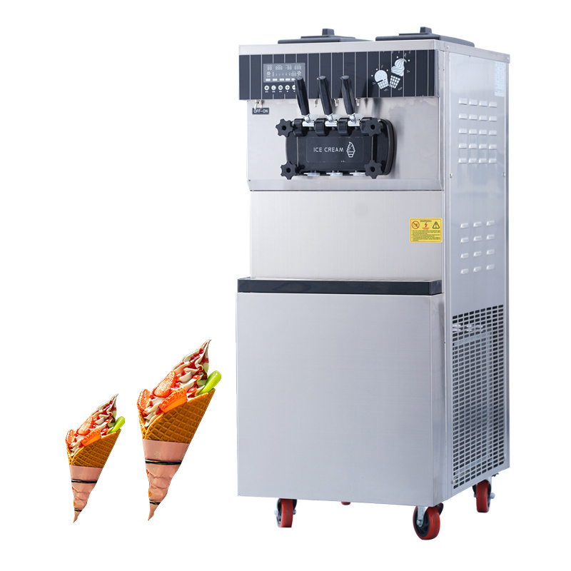 Popular portable soft serve ice cream machine three flavors automatic soft ice cream vending machine