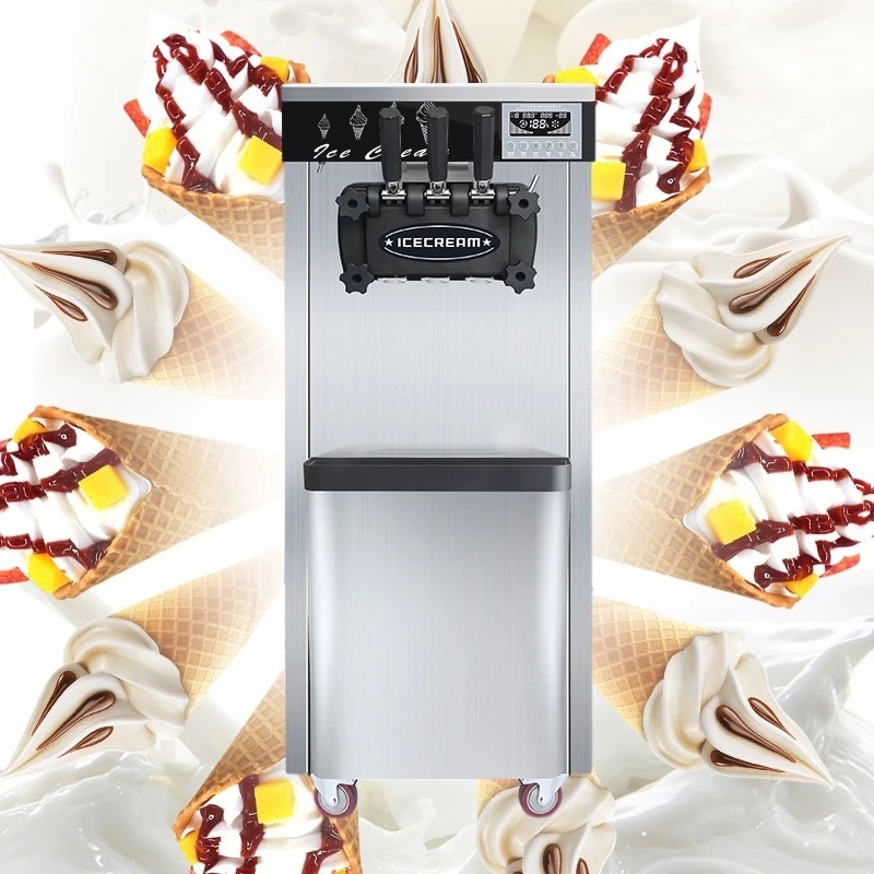 3 Flavors Professional Commercial Ice Cream Maker Manufacturer Soft Serve Frozen Yogurt Machine Ice Cream Machine