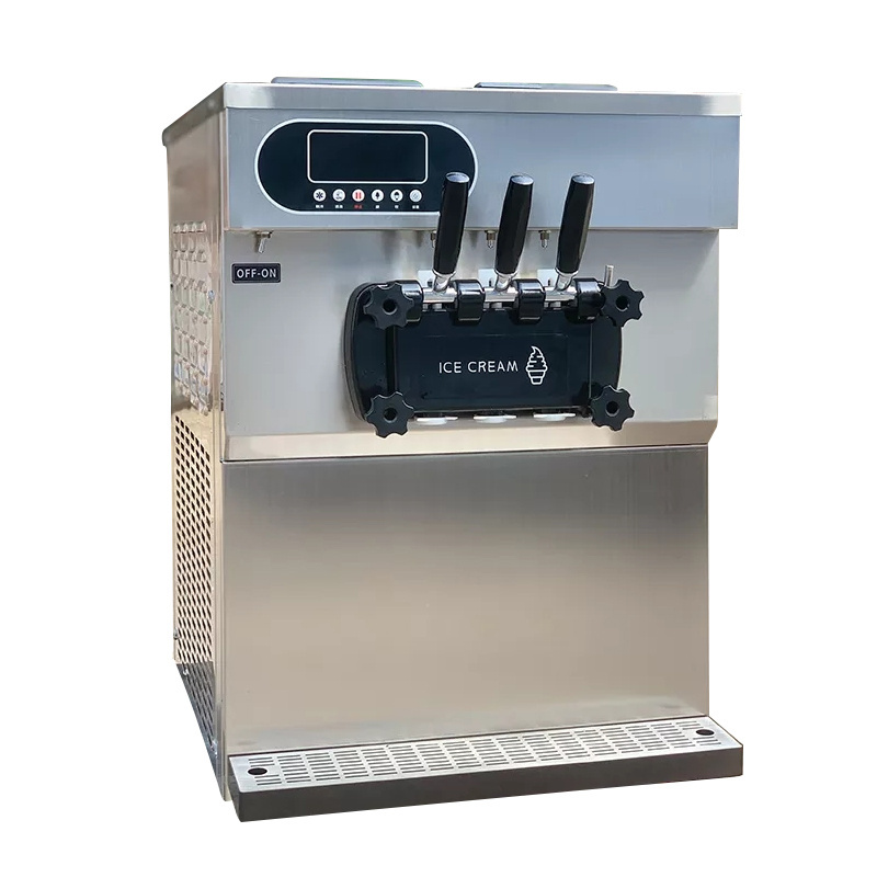 Hot Sales Professional Commercial 25L/H Large Output Ice Cream Machine Maker Automatic 3 Flavor Soft Serve Ice Cream Machine