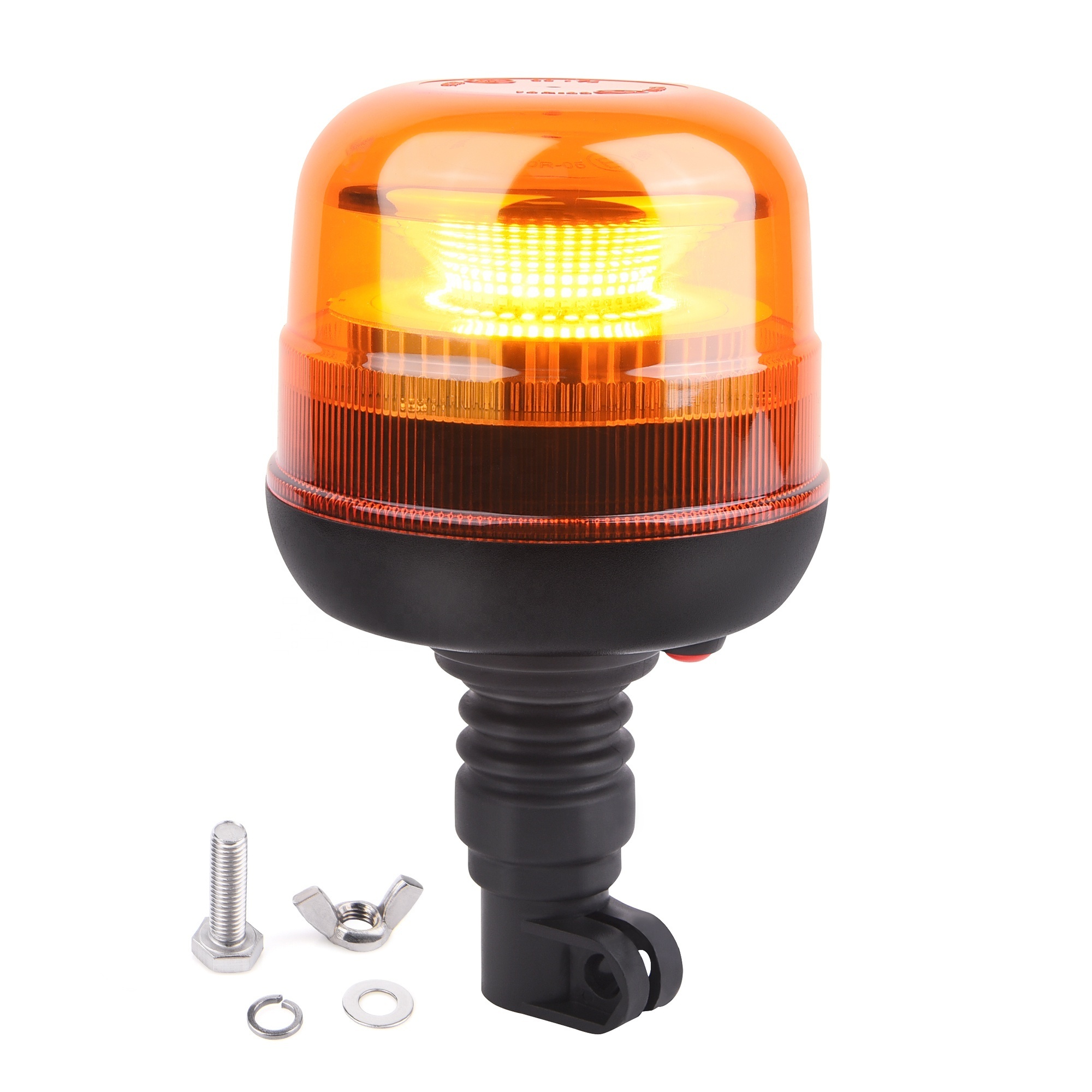 12V/24V Flashing Warning Caution Emergency Light Rotating Strobe Light LED Amber Beacon Light