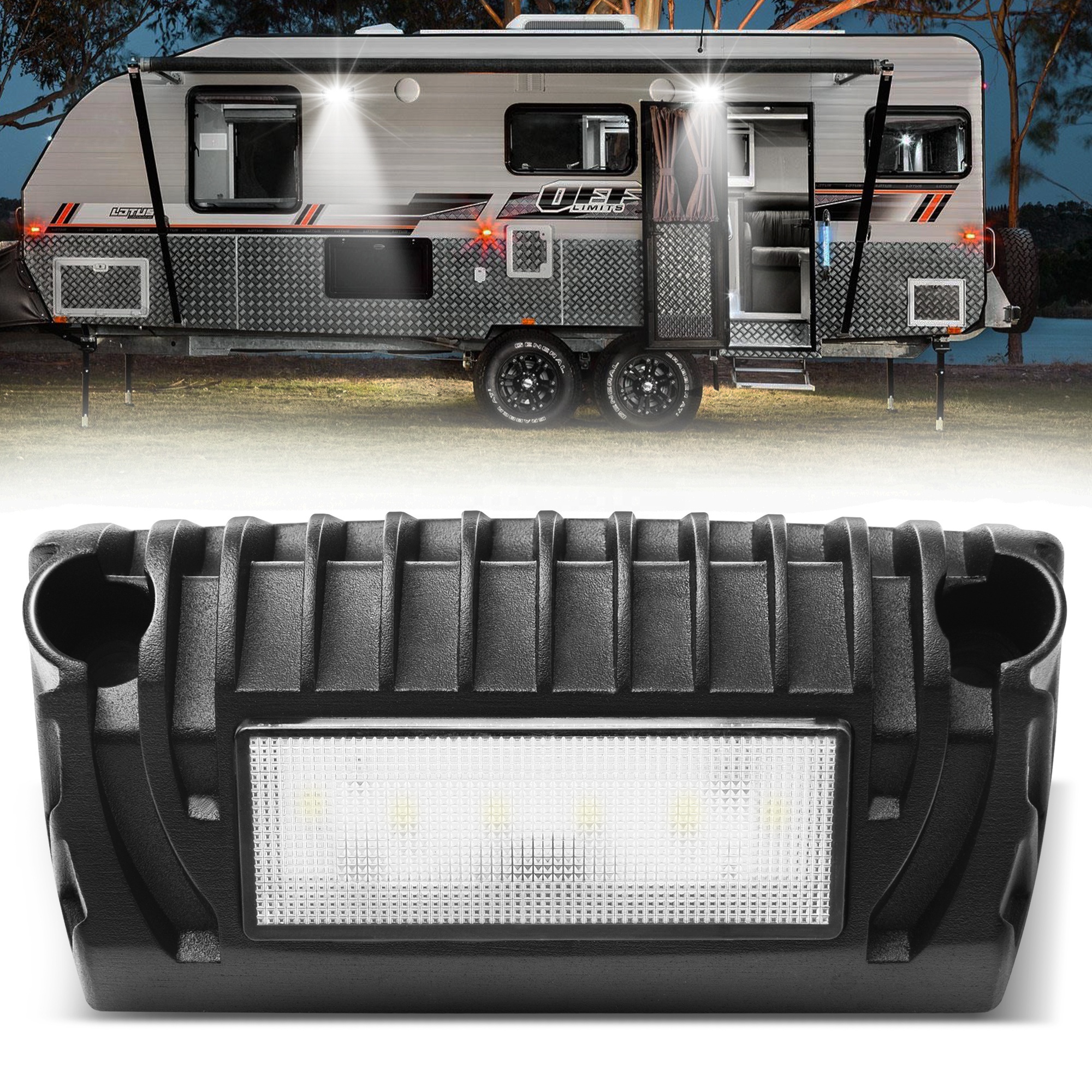 750 Lumen Awning Exterior LED Porch Replacement 12V Lighting Fixture RV LED Porch Utility Light