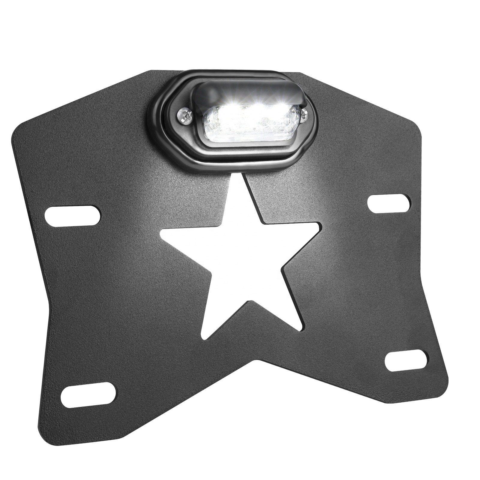 MICTUNING ATV/UTV Parts Accessories Led Light License Plate Frame Holder Mounting Bracket