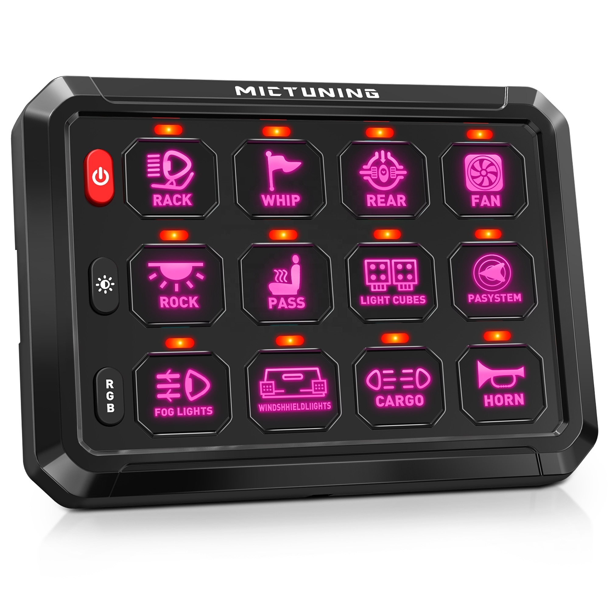 Exclusive APP Control Switch P1s 12 Gang Switch Panel 12v Multifunction Touch Toggle rocker Switch panel marine