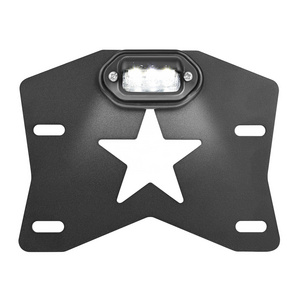 MICTUNING ATV/UTV Parts Accessories Led Light License Plate Frame Holder Mounting Bracket