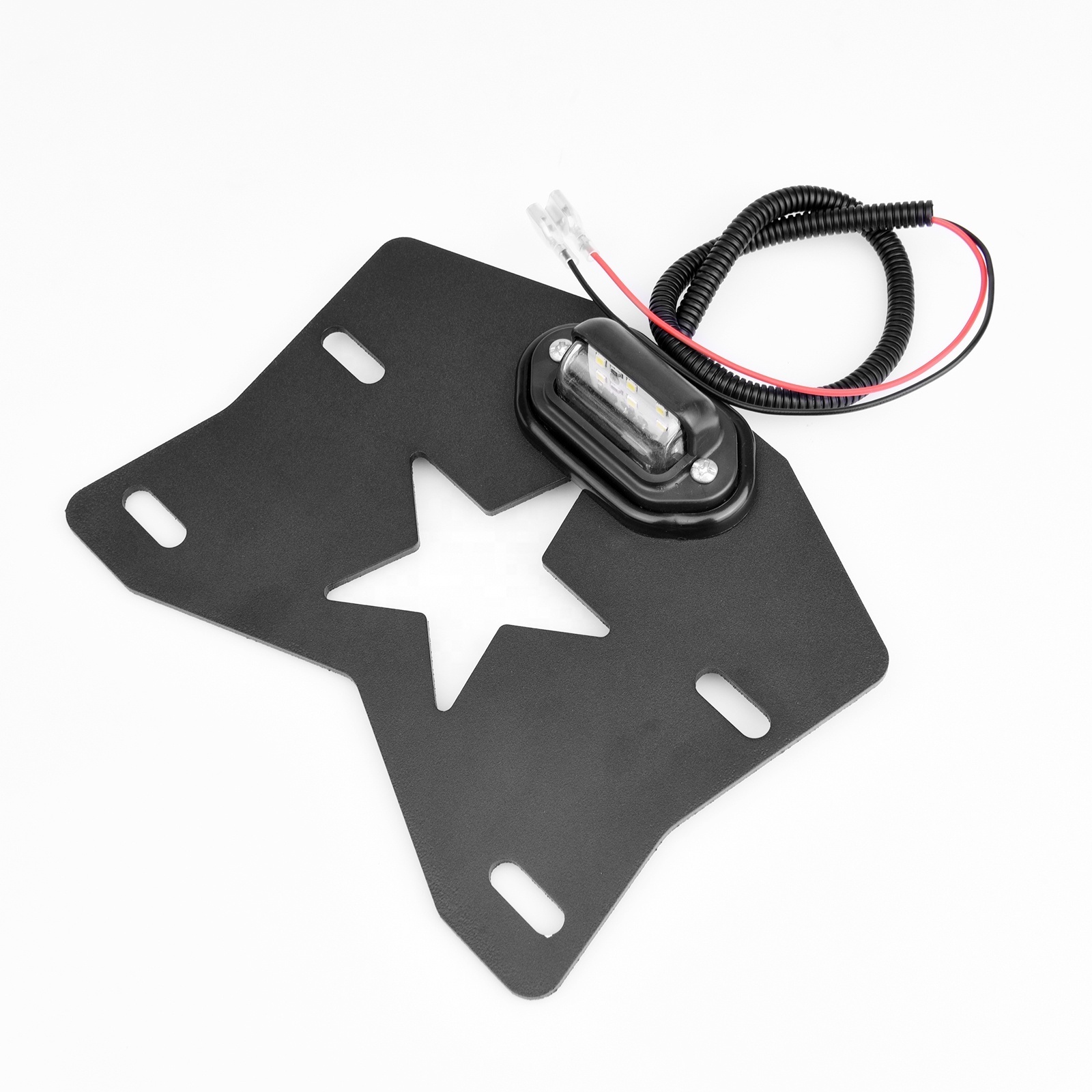 MICTUNING ATV/UTV Parts Accessories Led Light License Plate Frame Holder Mounting Bracket