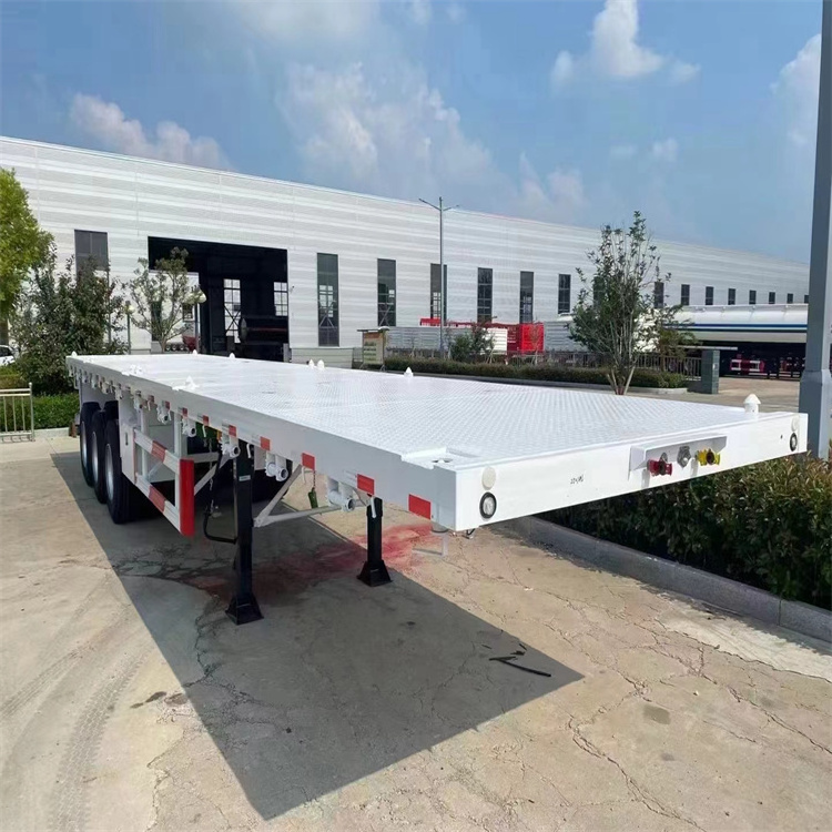 Factory Professional custom semi trailer 40ft container flatbed 3 axles flatbed semi-trailer with low price