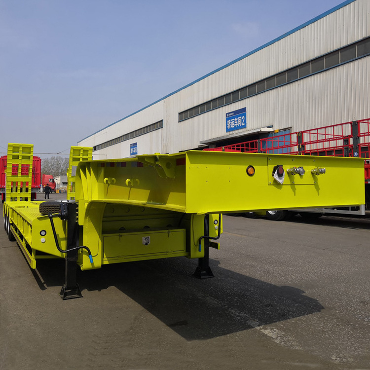 3 4 Axle 60 Tons 100 Ton Hydraulic Extendable Lowboy Lowbed Low Bed Truck Semi Trailer For Sale