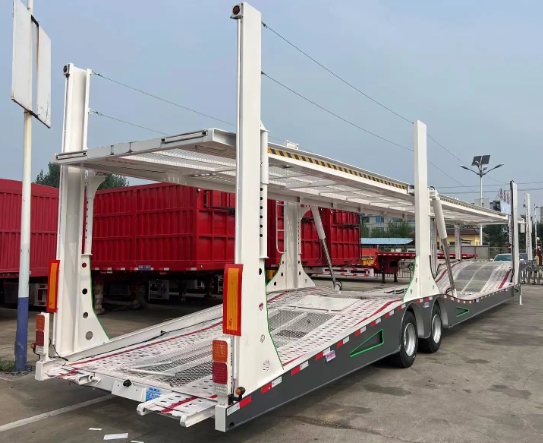 Heavy Duty Vehicle Transport 2 Axle 3 Axle 6 Car 8 Car Double Deck Car Carrier Trailer