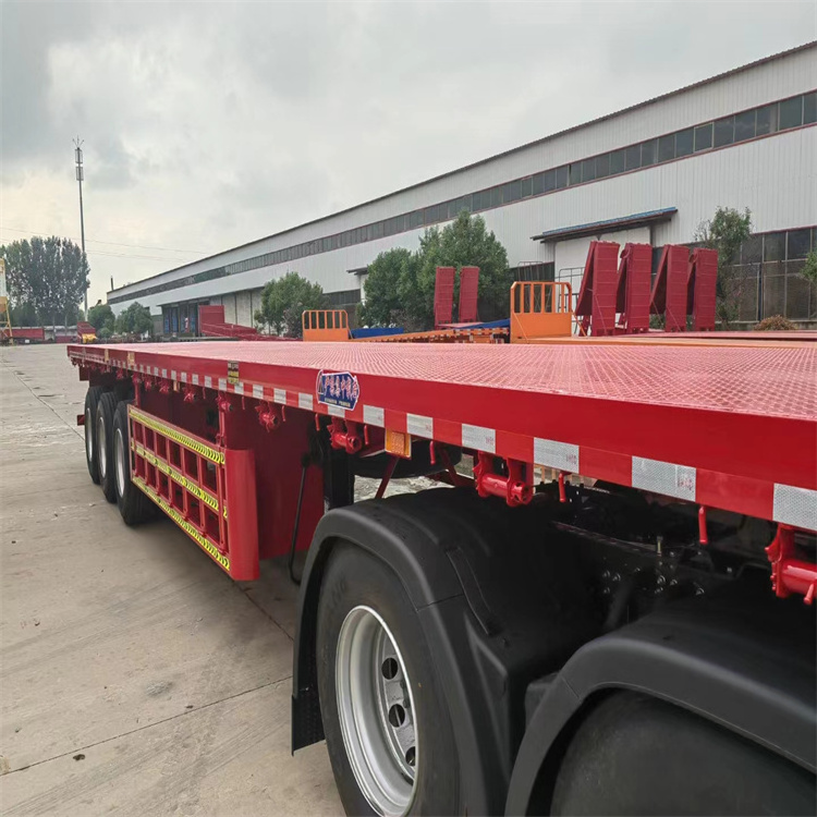 Factory Professional custom semi trailer 40ft container flatbed 3 axles flatbed semi-trailer with low price