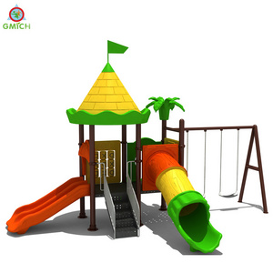 Hot sale outdoor swing sets playground outdoor plastic slide and swing amusement park playground equipment