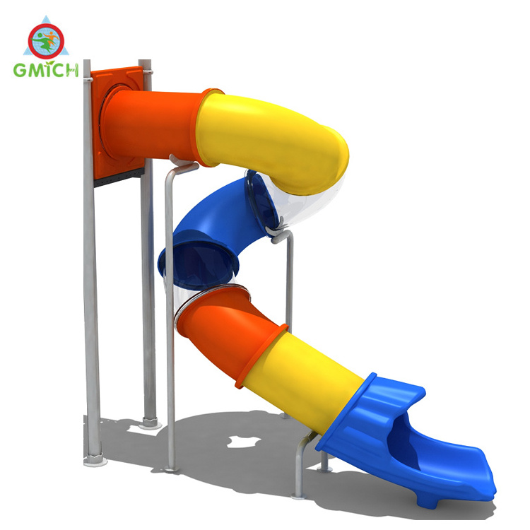 Plastic playground parts  children tube slide amusement park playground equipment