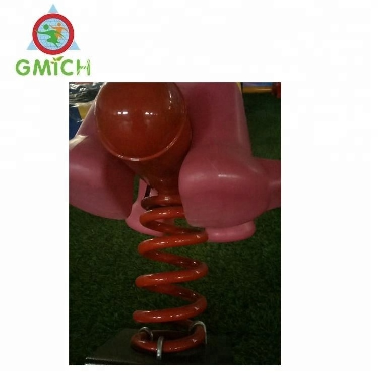 JMQ-G217G Outdoor Spring rider  plastic rocking horse playground spring ride