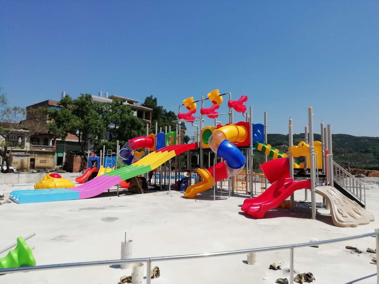 city park water amusement park manufacturer Customized design and cheap price fiberglass FRP material big water slides for sale