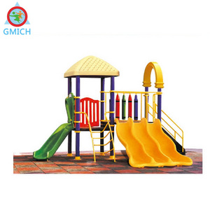 Plastic Kids Playground With Stainless Steel Slide