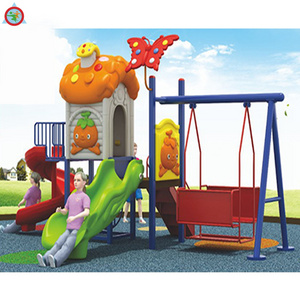 Children amusement park toys small set playground outdoor slide with swing kids swing and slide