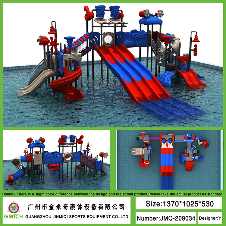 Summer water playground for kids water slide swimming pool outside water park