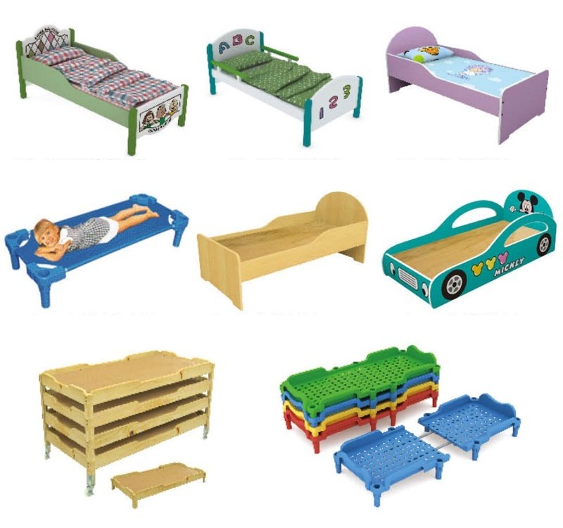 Durable kindergarten furniture kids plastic bed