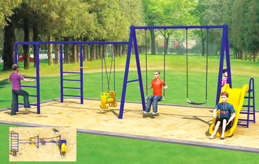 jinmiqi factory new design swing set outdoor playground commercial children amusement park playground equipment