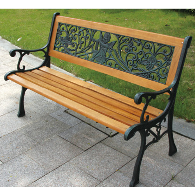 JMQ-G247I Hot Sale wrought iron metal garden benches wooden garden benches outdoor bench seat for sale