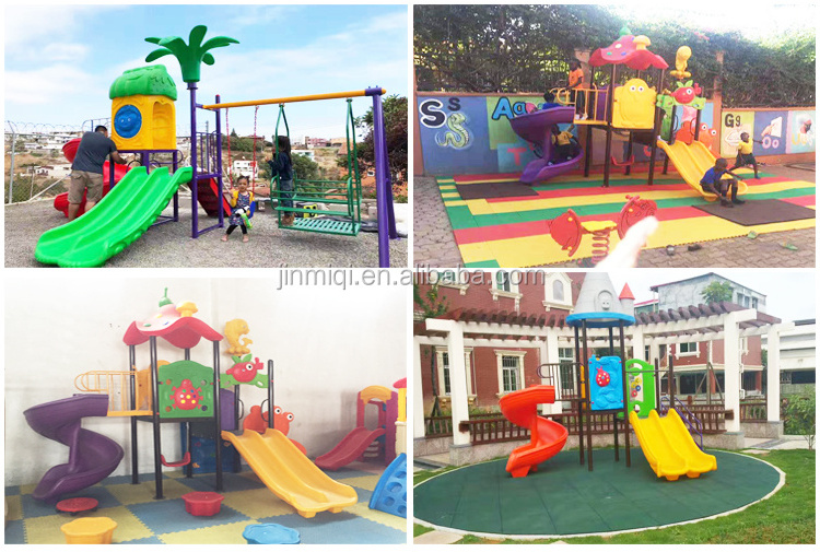 kindergarten outdoor play equipment kids playground commercial outdoor playground equipment slide with swing set for sale