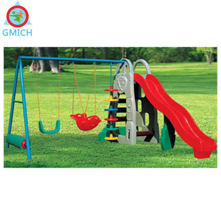 Playground slide and swing inside slide and swing set kindergarten plastic swings and slides