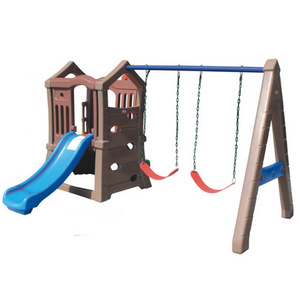 Playground slide and swing inside slide and swing set kindergarten plastic swings and slides