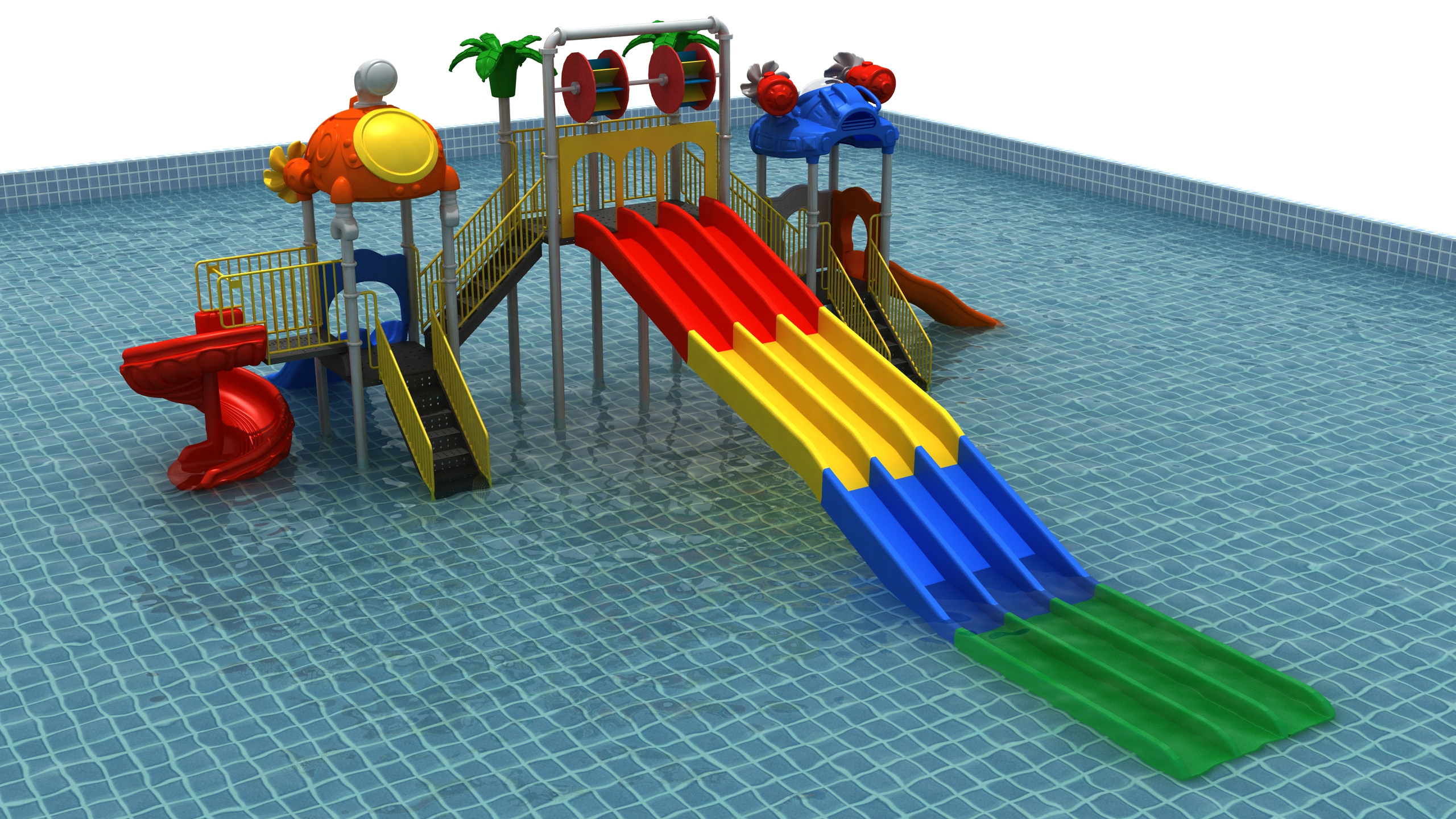 Jinmiqi factory new design water spray playground equipment fiberglass spray park equipment manufacturer water park water slid