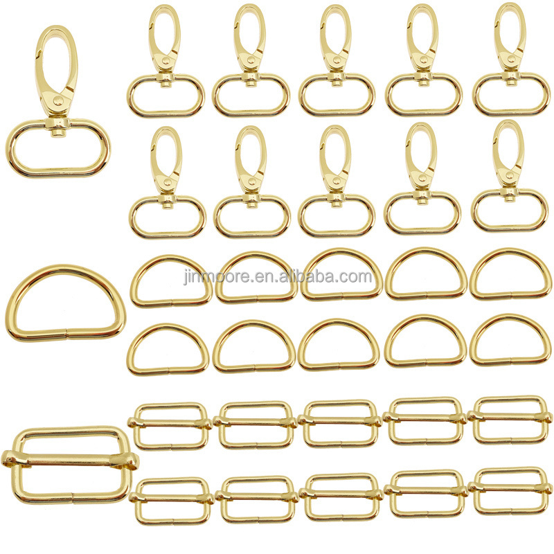 Purse Bag Making Hardware Set Swivel Hook With D Ring And Triglide Slide Buckle Kits Wholesale