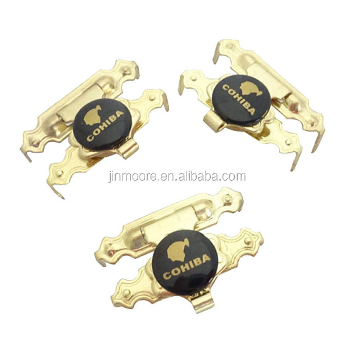 Custom Emposy Logo Brass Small Wooden Box Lock Latch