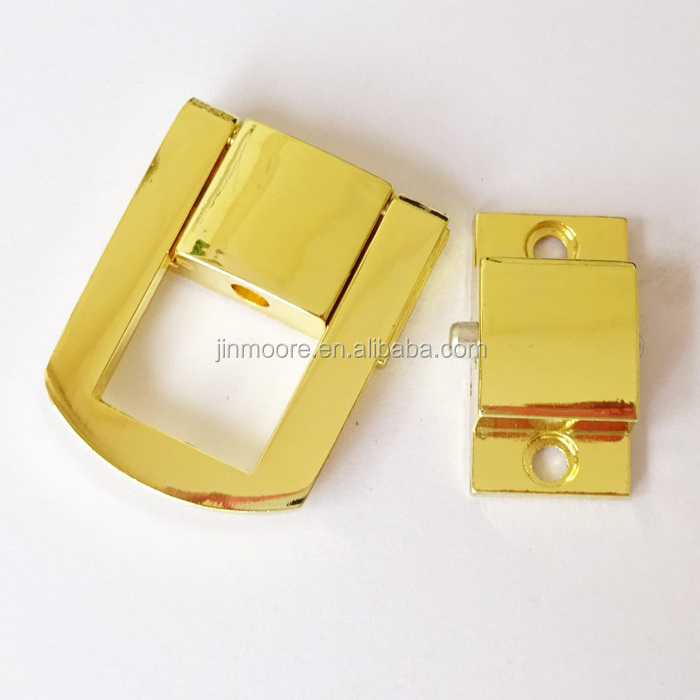 Low MOQ Online Wholesale Gold Plated Wooden Box Lock Latch With High Quality