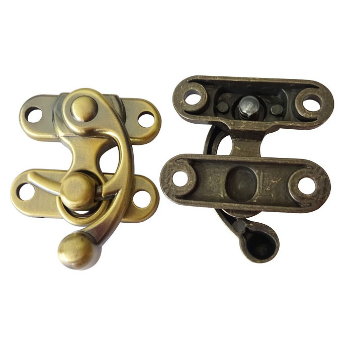 HBL18 Brush Bronze Large / Small Swing Hook Box Latch Clasps