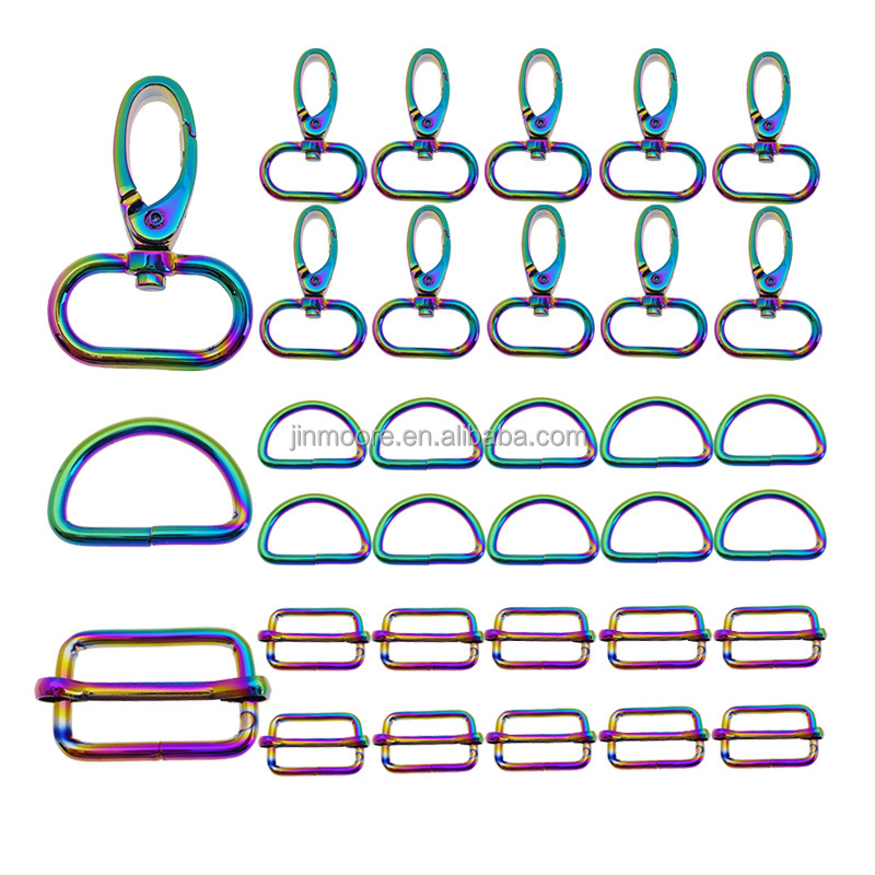 Purse Bag Making Hardware Set Swivel Hook With D Ring And Triglide Slide Buckle Kits Wholesale