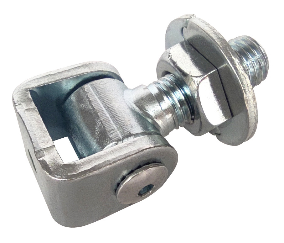 Round head hinge with round plate weld on adjustable swing gate hinge