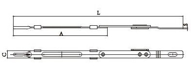 Zinc-Plated Gate Latch Hold open arms Gate Latch 475-570mm Bolt for Gate Suitable to be welded on opening and gates