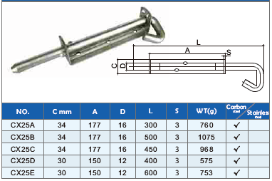 Quality Life Stable Gate Latch for house 150mm-177mm Galvanized Hook And Eye Door Latch For Garage,Door,Window