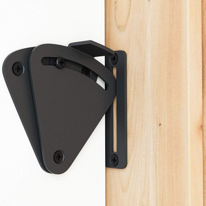 Black Sliding Barn Door Latch Wood Gates Latch Lock for Pocket Doors Garage and Shed Wood Glass Gates