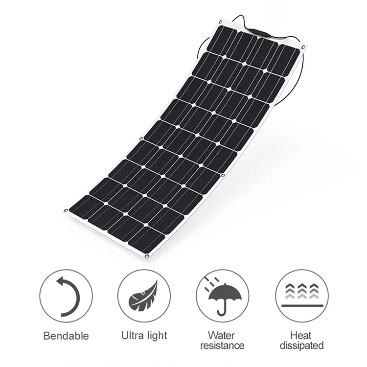 Gnnerius Solar Panel  flexible solar panels 500w 400w 100w ETFE  CIGS thin film 150w 180w Mono 100W Flexible Solar Panel