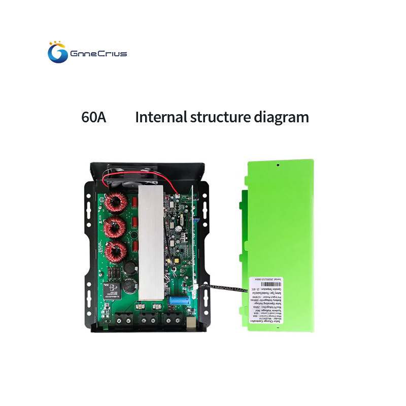 GnneCrius 60A Mppt Solar Hybrid Controller Mppt Charge Controller 40A 60A for 100w Solar Panel