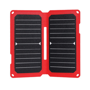 14W portable solar phone charger for camping tent small folding foldable solar panel  with usb type-c port