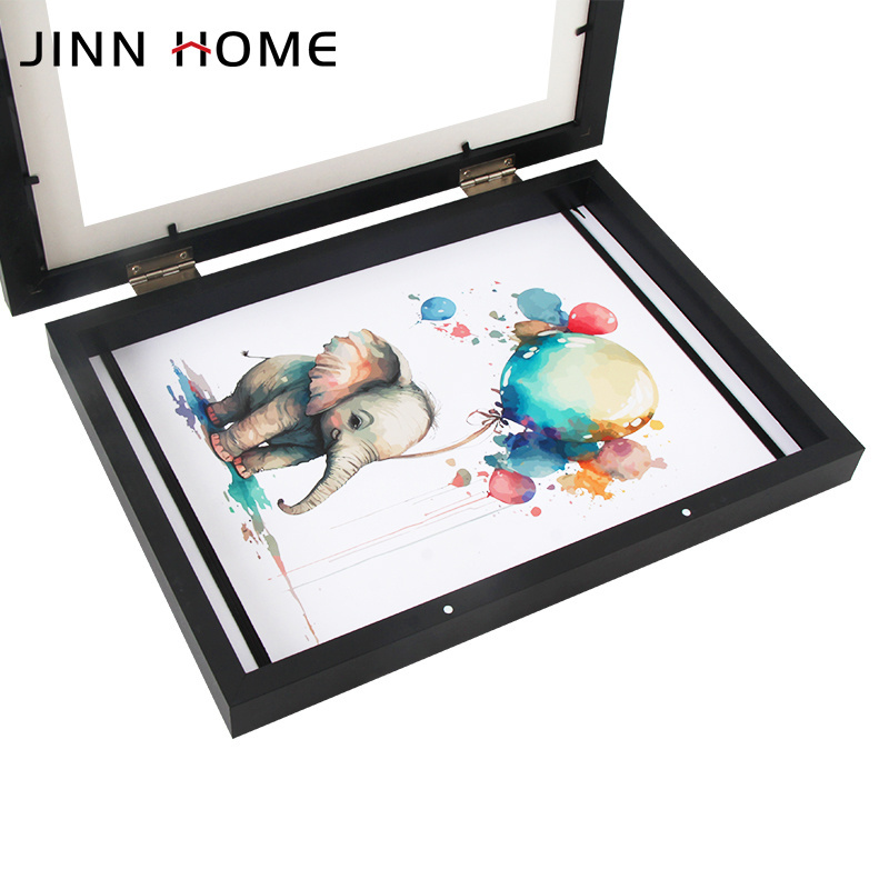 easy change magnet Magnetic front opening A4 sank children kids art artwork picture photo display frame kids artwork frame