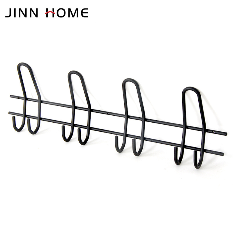 Coat Hooks Wall Mounted Entryway Wall Coat Rack with 8 Hooks Heavy Duty Coat Hooks for Hanging Cloth, Umbrella, Keys