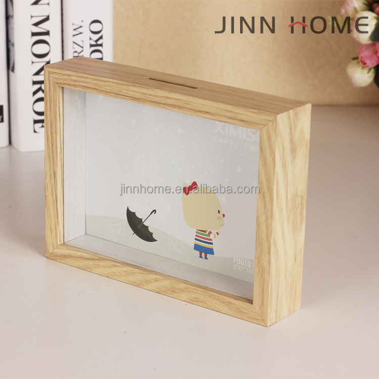 China 3D Deep Wooden Shadow Box Photo Frames 6-7-8-10 inch-wooden Money Box- Custom Design Box-Alcancia