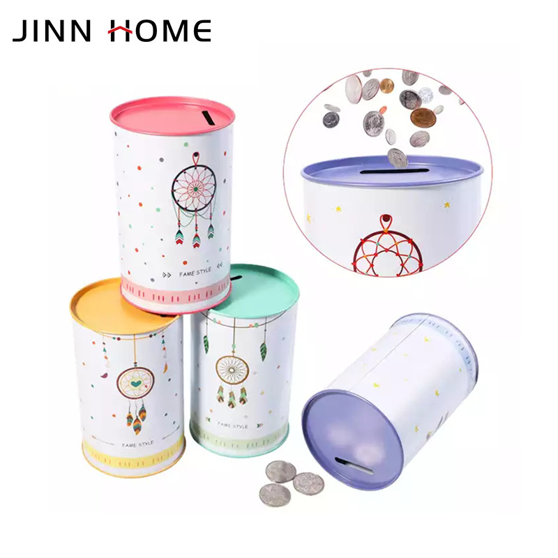 Jinnhome Wind chimes pattern Beautifully Design metal money gift bank money saving box for kids