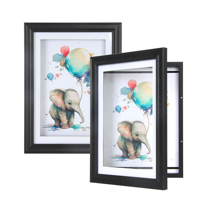 easy change magnet Magnetic front opening A4 sank children kids art artwork picture photo display frame kids artwork frame