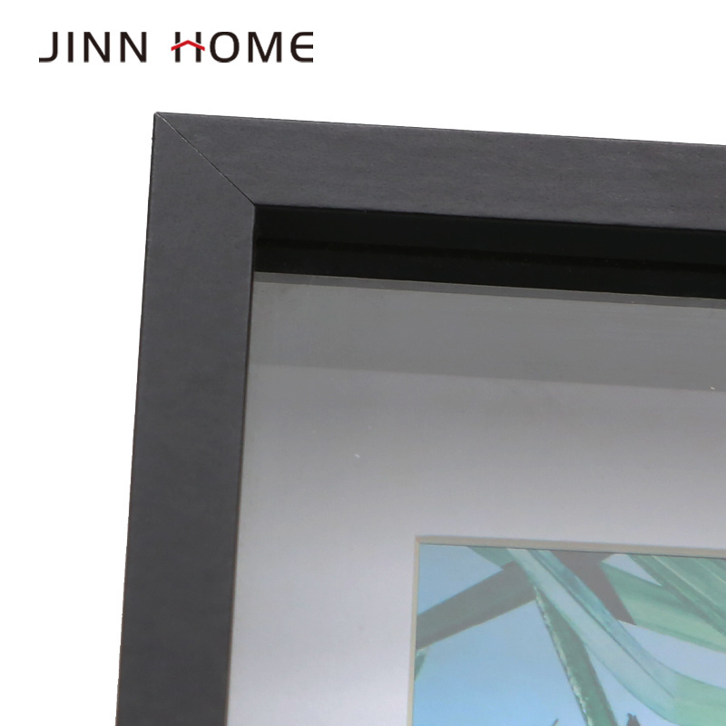 Jinn Home 6x6in Square Wooden Picture Photo Frame Deep Shadow Box with Matte