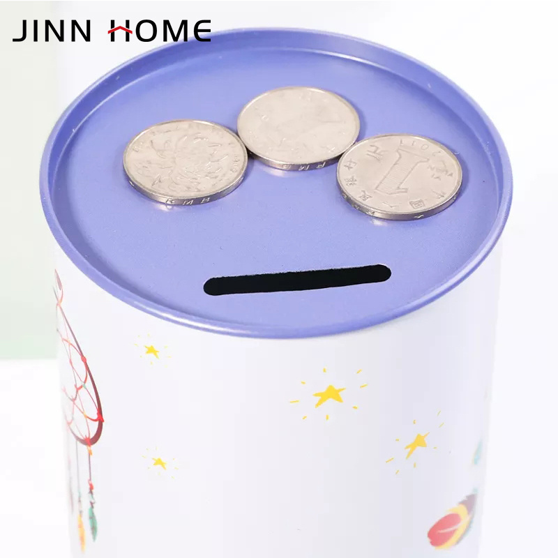 Jinnhome Wind chimes pattern Beautifully Design metal money gift bank money saving box for kids