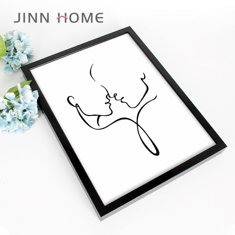 Jinn Home Modern Art A3 Wooden Picture Frames Black Custom Family Home Wall Decor