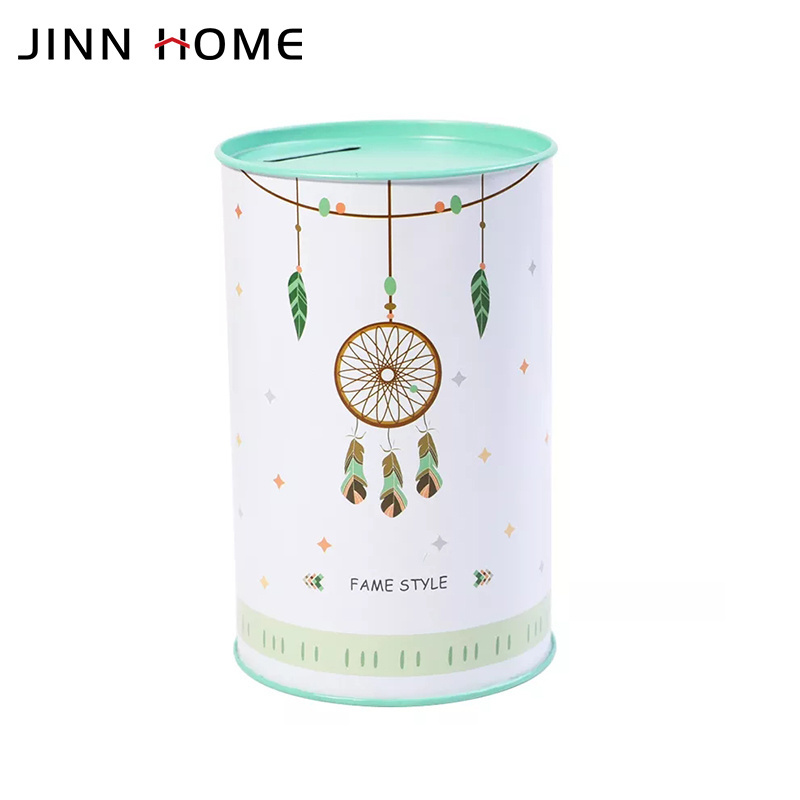 Jinnhome Wind chimes pattern Beautifully Design metal money gift bank money saving box for kids